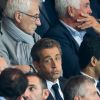 Nicolas Sarkozy - Nicolas Sarkozy assiste au match de football entre le PSG et Lyon au Parc des Princes à Paris le 21 septembre 2014.