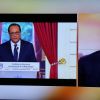 Captures écran de l'interview de Nicolas Sarkozy par Laurent Delahousse au journal télévisé de France 2 à Paris le 21 septembre 2014.