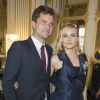 Diane Kruger et son compagnon Joshua Jackson - Remise de la médaille des Arts et des Lettres à Diane Kruger au ministère de la Culture à Paris le 22 septembre 2014.