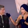 Lady Gaga et Tony Bennett en conférence de presse à l'Hôtel de Ville de Bruxelles, le 22 septembre 2014.