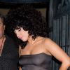 Après son concert, Lady Gaga, en petite robe noire transparente, s'est rendue à l'Archiduc, un très vieux club de jazz de Bruxelles, le 22 septembre 2014.