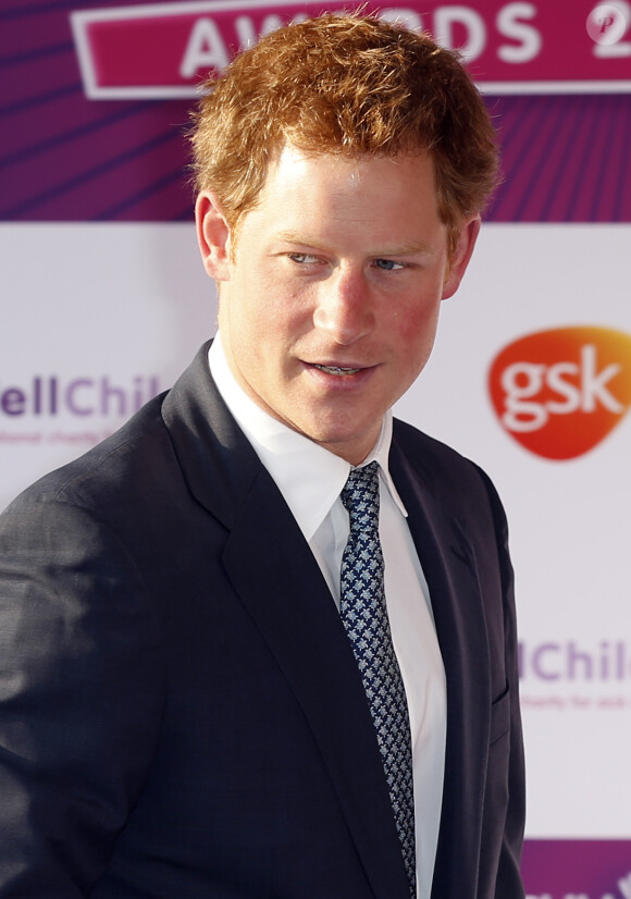 Le prince Harry lors de la cérémonie des 10e WellChild Awards, le 22 septembre 2014 au Hilton de Londres, remis par l'association WellChild qui soutient les enfants malades, dont il est le parrain depuis 2007.
