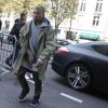 Kanye West de retour à l'hôtel Royal Monceau à Paris. Le 25 septembre 2014.