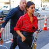 Kim Kardashian de retour à l'hôtel Royal Monceau à Paris. Le 25 septembre 2014.