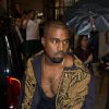 Kanye West quitte l'Intercontinental à l'issue du défilé Balmain printemps-été 2015. Paris, le 25 septembre 2014.