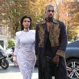 Kim Kardashian et Kanye West arrivent au restaurant L'Avenue après avoir assisté au défilé Balmain. Paris, le 25 septembre 2014.