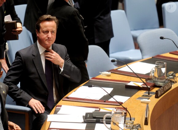 David Cameron à New York le 24 septembre 2014 lors de la 69e Assemblée générale de l'ONU