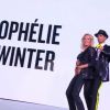 Ophélie Winter et Christophe Licata lors du premier prime de Danse avec les stars 5 sur TF1, le samedi 27 septembre 2014