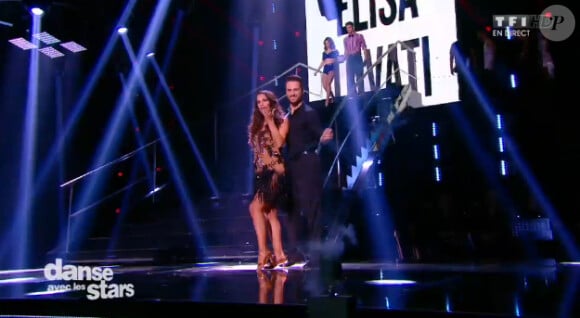 Elisa Tovati et Christian Millette lors du premier prime de Danse avec les stars 5 sur TF1, le samedi 27 septembre 2014