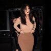 Kim Kardashian quitte son hôtel Le Royal Monceau et se rend à une soirée pendant la Fashion Week à Paris, le samedi 27 septembre 2014.