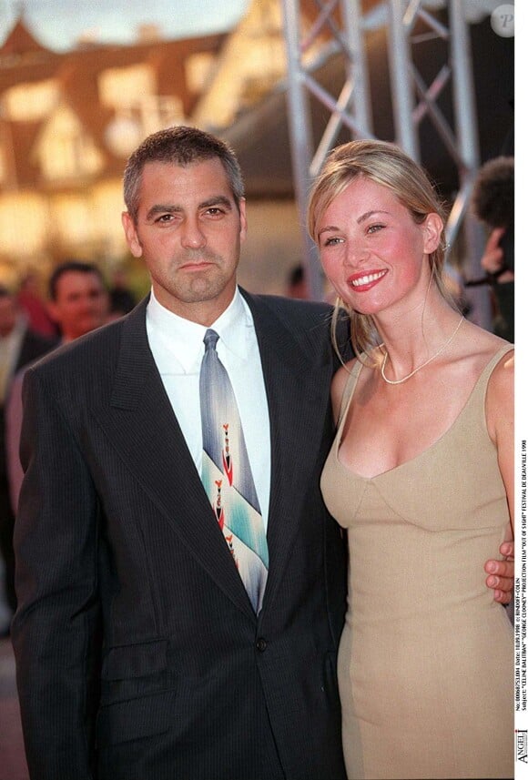 Céline Balitran et George Clooney à Deauville en 1998