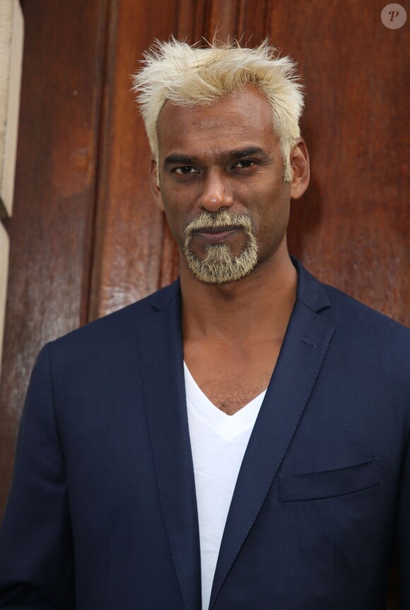 Satya Oblet - Arrivées au défilé de mode "Jean-Charles de Castelbajac", collection prêt-à-porter printemps-été 2015 au Garage Lubeck à Paris.