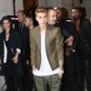 Justin Bieber assiste à la soirée CR Fashion Book Issue N.5  à l'hôtel Peninsula à Paris, le 30 septembre 2014