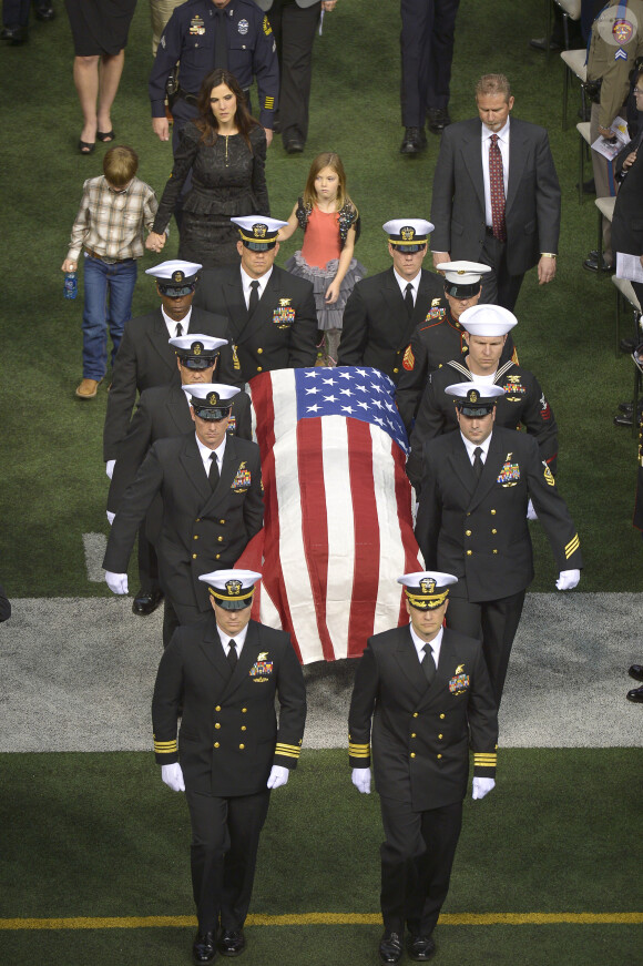 Les funérailles de Chris Kyle au Cowboys Stadium à Arlington, le 11 février 2013.