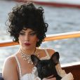  Lady Gaga et son chien Asia ont quitt&eacute; leur h&ocirc;tel pour aller faire une croisi&egrave;re dans les archipels de Stockholm. Le 2 octobre 2014. 