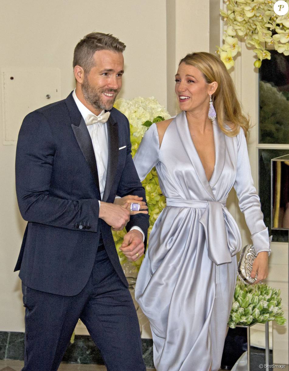 Ryan Reynolds Et Sa Femme Blake Lively Arrivées Au Dîner Détat En Lhonneur Du Premier 