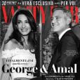 George Clooney et Amal Almuddin en couverture du Vanity Fair italien.