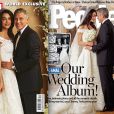  George Clooney et Amal Alamuddin en robe Oscar dela Renta : les mari&eacute;s en couverture des magazines Hello! et People 
