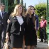 Laura Boyer et Tamara Falco - Obsèques de l'ancien ministre de l'économie espagnol Miguel Boyer, le mari d'Isabel Preysler, à Madrid le 30 septembre 2014