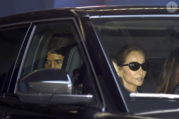 Isabel Preysler - Obsèques de l'ancien ministre de l'économie espagnol Miguel Boyer, le mari d'Isabel Preysler, à Madrid le 30 septembre 2014