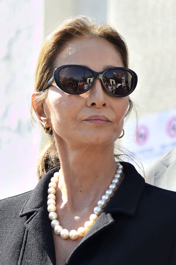 Isabel Preysler - Obsèques de l'ancien ministre de l'économie espagnol Miguel Boyer, le mari d'Isabel Preysler, à Madrid le 30 septembre 2014