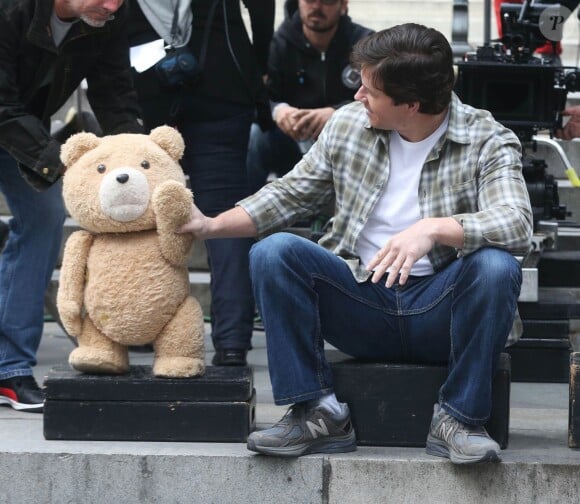 Mark Wahlberg sur le tournage de "Ted 2" à New York, le 7 octobre 2014