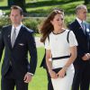 Kate Middleton soutenait le 10 juin 2014 au Musée national de la Marine, à Londres, le quadruple champion olympique de voile Sir Ben Ainslie dans son projet de bâtir une équipe pour remporter l'America's Cup.