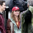Exclusive - George Clooney et Britt Robertson sur le tournage du film Tomorrowland à Vancouver au Canada le 16 septembre 2013ver