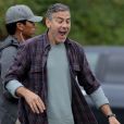 Exclusive - George Clooney sur le tournage du film Tomorrowland à Vancouver au Canada le 16 septembre 2013ver