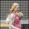 Nicole Kidman enceinte à Nashville le 3 juillet 2008.