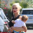  Gwen Stefani avec ses fils Kingston, Zuma et Apollo &agrave; Los Angeles, le 12 octobre 2014. 