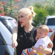  Gwen Stefani avec ses fils Kingston, Zuma et Apollo &agrave; Los Angeles, le 12 octobre 2014. 