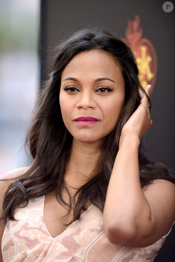 Zoe Saldana (enceinte) - Première du film "The Book of Life" à Los Angeles le 12 octobre 2014.