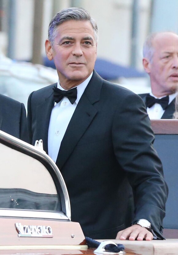 George Clooney et ses invités se rendent à son mariage avec Amal Alamuddin à Venise Italie, le 26 septembre 2014.