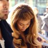 Beyoncé Knowles, Jay-Z et leur fille Blue Ivy Carter arrivent Gare du Nord à Paris pour prendre un train. Le 14 octobre 2014
