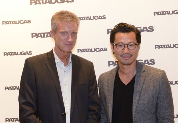 Thierry Gasquet (directeur de Pataugas) et Frédéric Chau à l'inauguration de la boutique "Pataugas" à Paris le 14 octobre 2014
