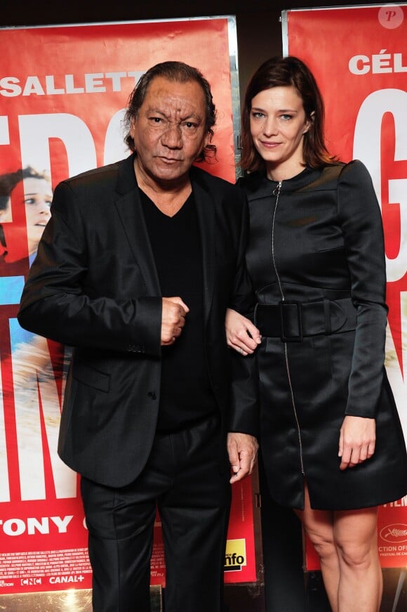 Le réalisateur Tony Gatlif et Céline Sallette - Avant-première du film "Geronimo" à l'UGC Ciné Cité des Halles à Paris, le 13 octobre 2014.