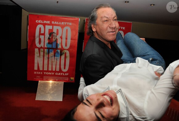 Le réalisateur Tony Gatlif et Nailia Harzoune - Avant-première du film "Geronimo" à l'UGC Ciné Cité des Halles à Paris, le 13 octobre 2014.