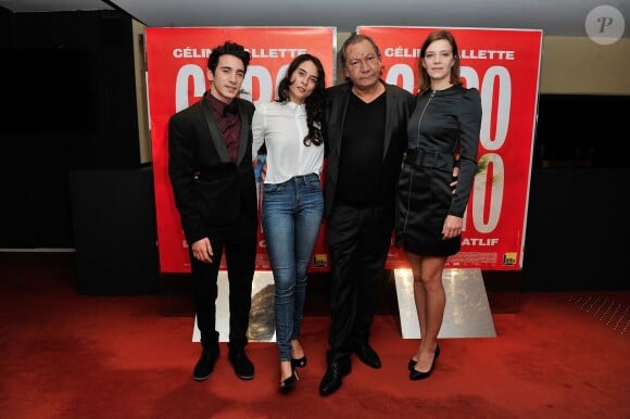 Rachid Yous, Nailia Harzoune, le réalisateur Tony Gatlif, Céline Sallette - Avant-première du film "Geronimo" à l'UGC Ciné Cité des Halles à Paris, le 13 octobre 2014.