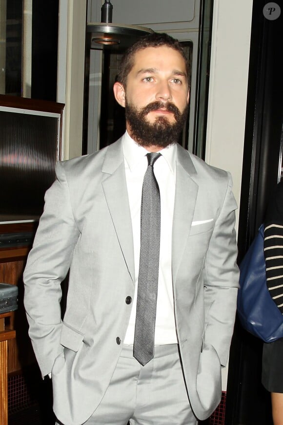 Shia LaBeouf à la première de Fury à New York le 14 octobre 2014.