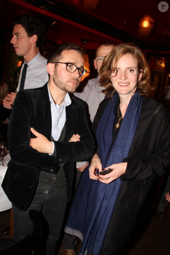 Julien Arnaud et Nathalie Kosciusko-Morizet - 3ème édition du Pot-au-feu des célébrités au restaurant Louchebem à Paris le 16 octobre 2014.