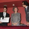 La reine Sofia d'Espagne lors de la remise du 31e Prix de composition musicale à son nom, le 16 octobre 2014 au Théâtre Monumental, à Madrid.