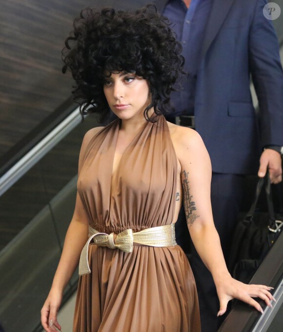 Lady Gaga au départ de Los Angeles, le 14 octobre 2014.