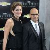 Stanley Tucci et sa femme Felicity Blunt - Avant-première du film "Transformers: Age Of Extinction" à New York le 25 juin 2014.