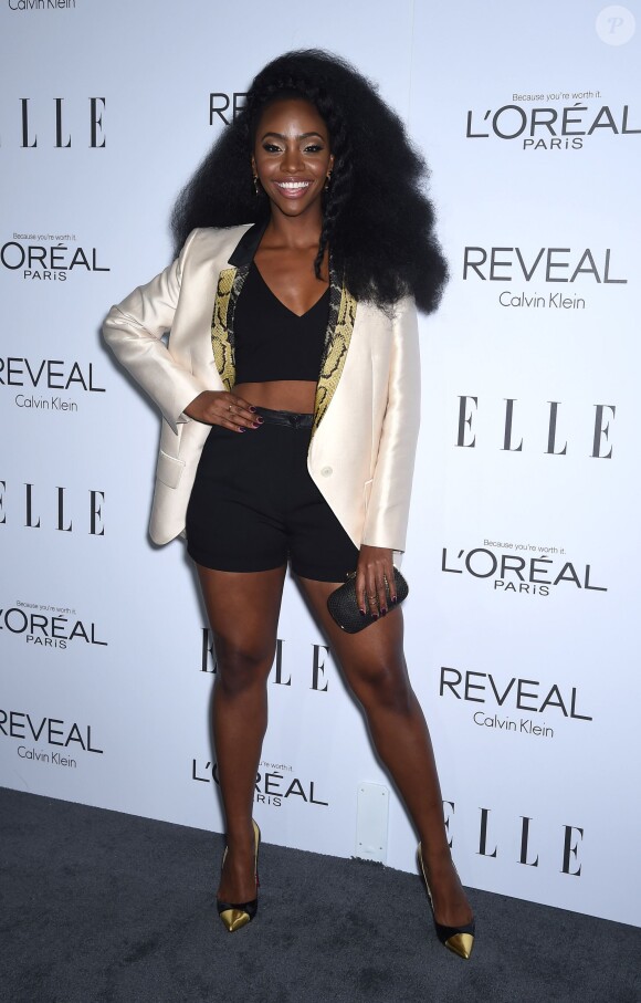 Teyonah Parris lors des ELLE Women in Hollywood Awards au Four Seasons Hotel Beverly Hills à Los Angeles, le 20 octobre 2014.