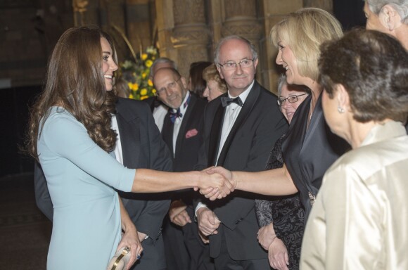Kate Middleton, enceinte, lors de la cérémonie de remise de prix "Wildlife Photographer of The Year 2014" au Musée d'histoire naturelle de Londres, le 21 octobre 2014.