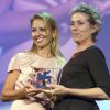 Frances McDormand reçoit le Persol Award à Venise le 1er septembre 2014.