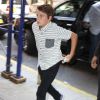 Cooper, le fils de Melissa Rivers, arrive à l'appartement de Joan Rivers à New York. Le 4 septembre 2014
