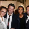 Lorie (Laure Pester), Stéphane Plaza, Karine Le Marchand et Bernard Montiel lors de la soirée de vernissage de la FIAC 2014 organisée par ORANGE au Grand Palais à Paris, le 22 octobre 2014