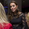 Kate Middleton, enceinte et en robe Alice Temperley, prenait part au dîner de gala d'automne de l'association Action on Addiction, au restaurant L'Anima à Londres le 23 octobre 2014.
